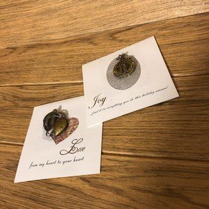 2007 Darling Dash Card & Antique Gold-tone -- Love and Joy